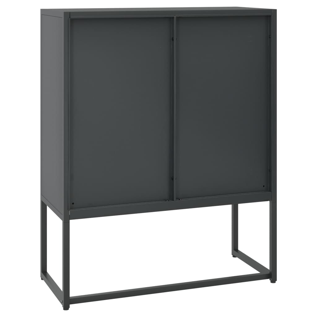 Highboard Anthrazit 80x35x100 cm Stahl