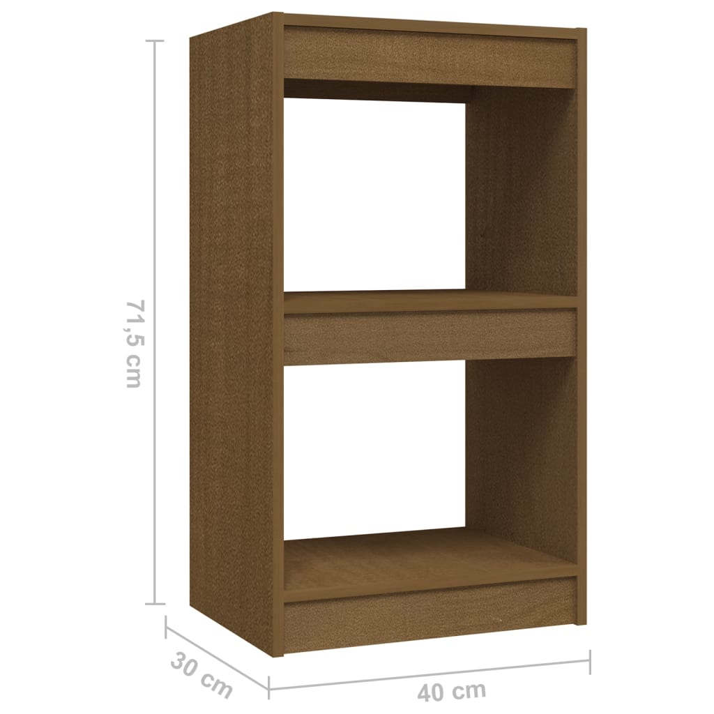 Bookshelf Honey Brown 40x30x71.5 cm Solid Pine