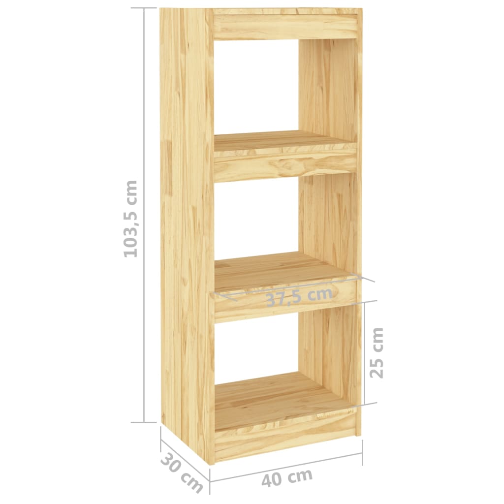 Bookshelf/room divider 40x30x103.5 cm solid pine wood