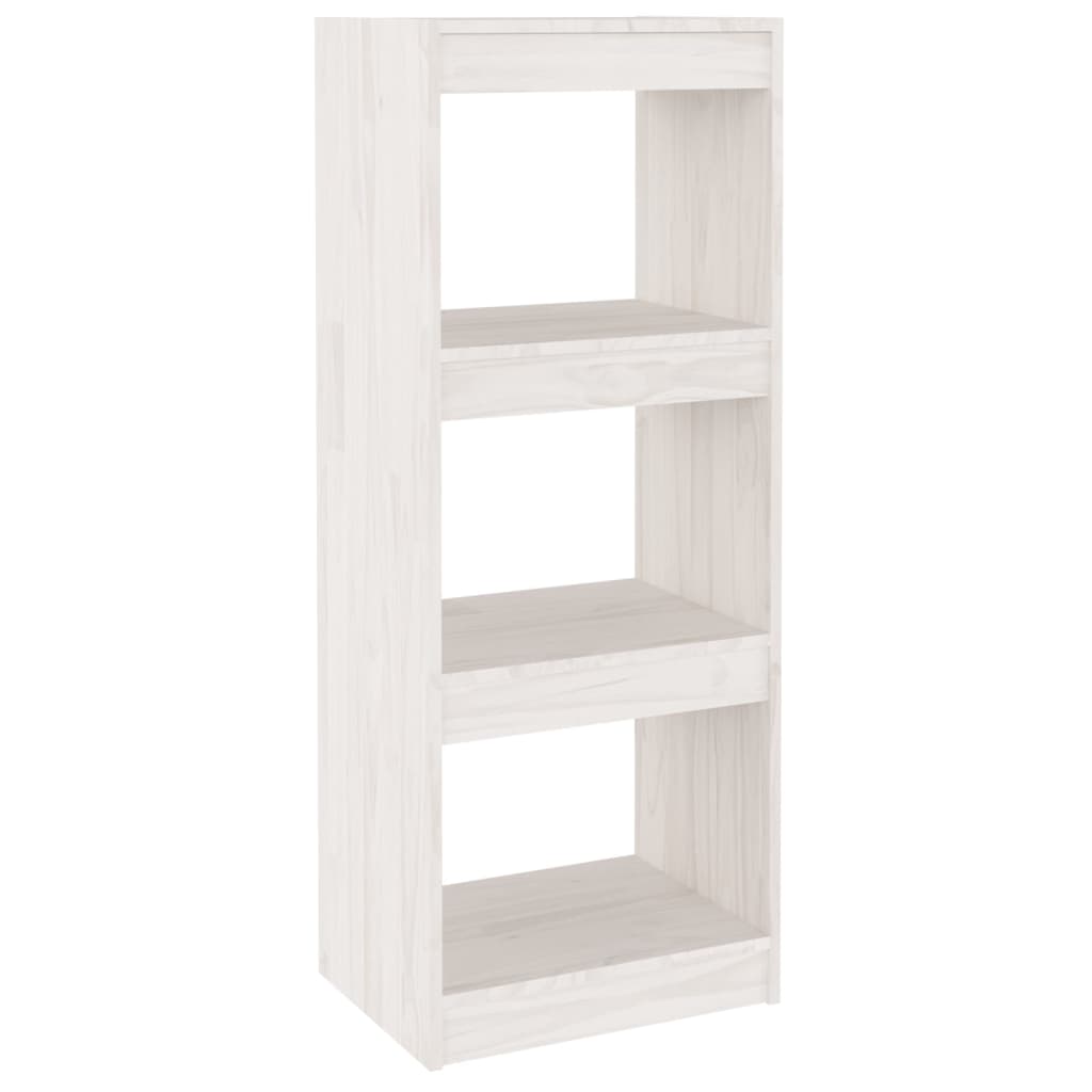 Bookshelf/Room Divider White 40x30x103.5 cm Solid Pine