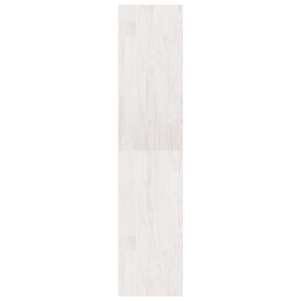 Bookcase Room Divider White 40x30x135.5 cm Solid Pine