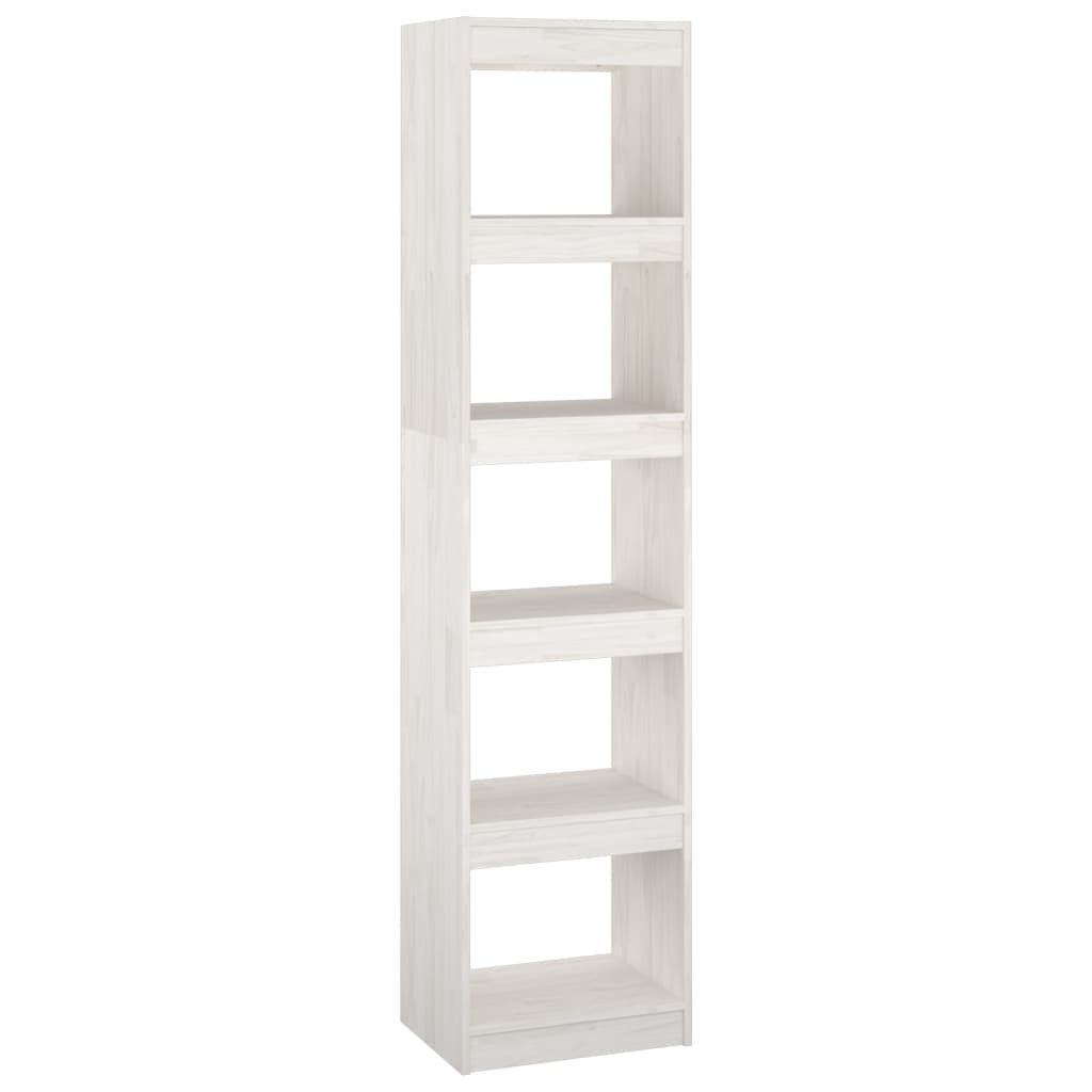 Bookcase/Room Divider White 40x30x167.5 cm Solid Pine