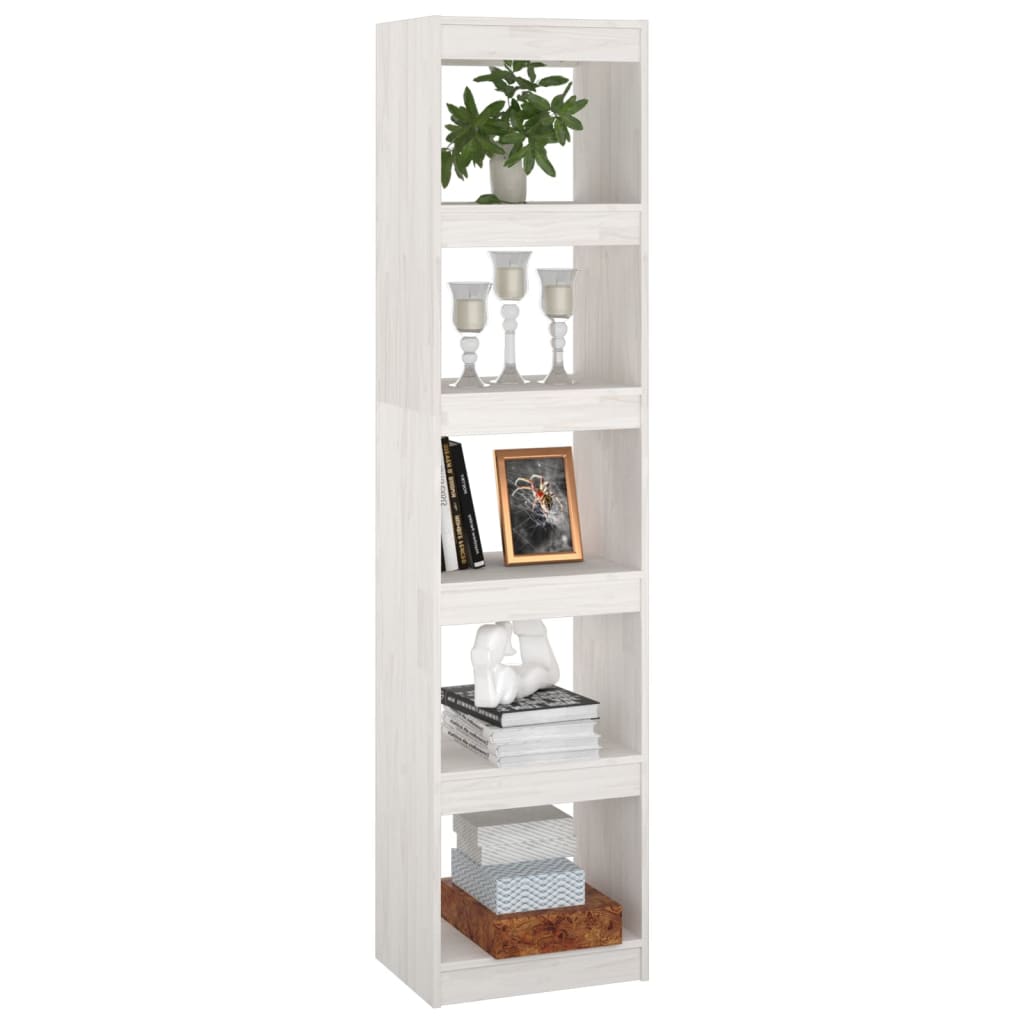 Bookcase/Room Divider White 40x30x167.5 cm Solid Pine