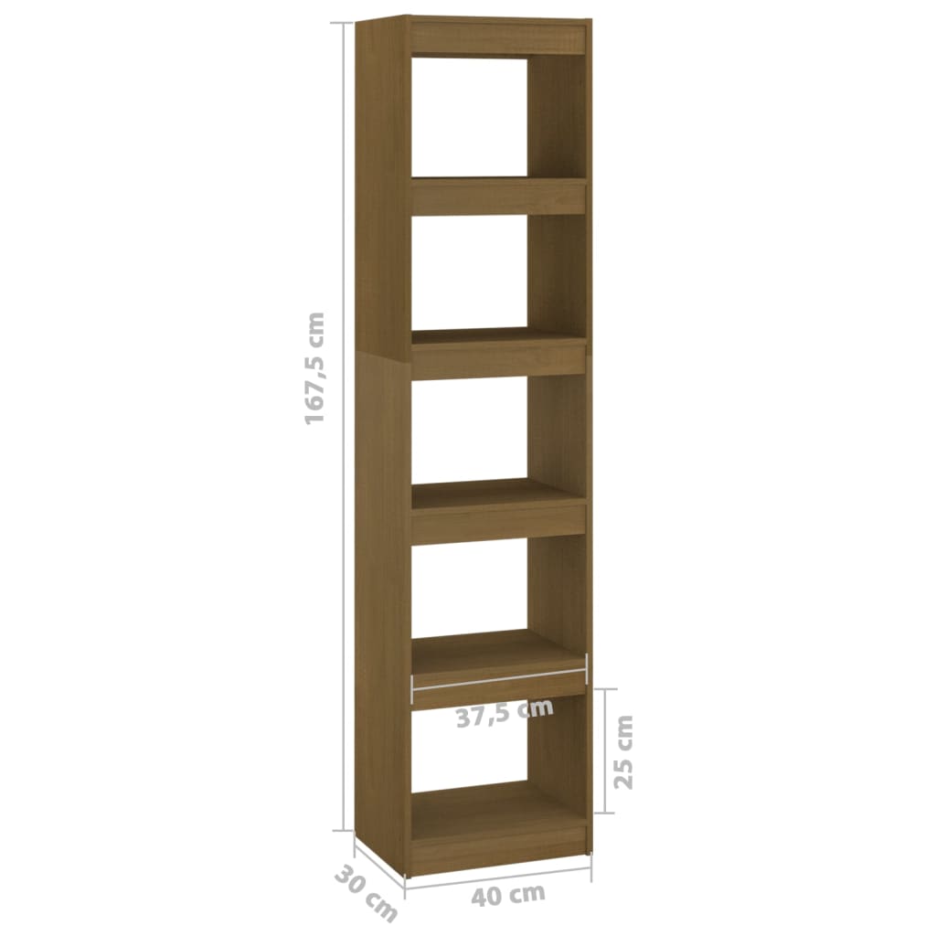 Bookshelf/room divider 40x30x167.5 cm solid pine wood