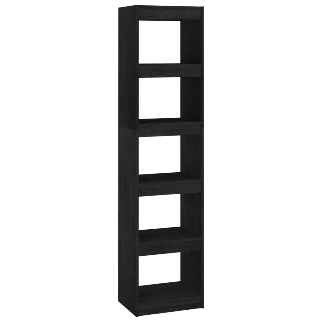 Bookshelf/Room Divider Black 40x30x167.5 cm Solid Pine