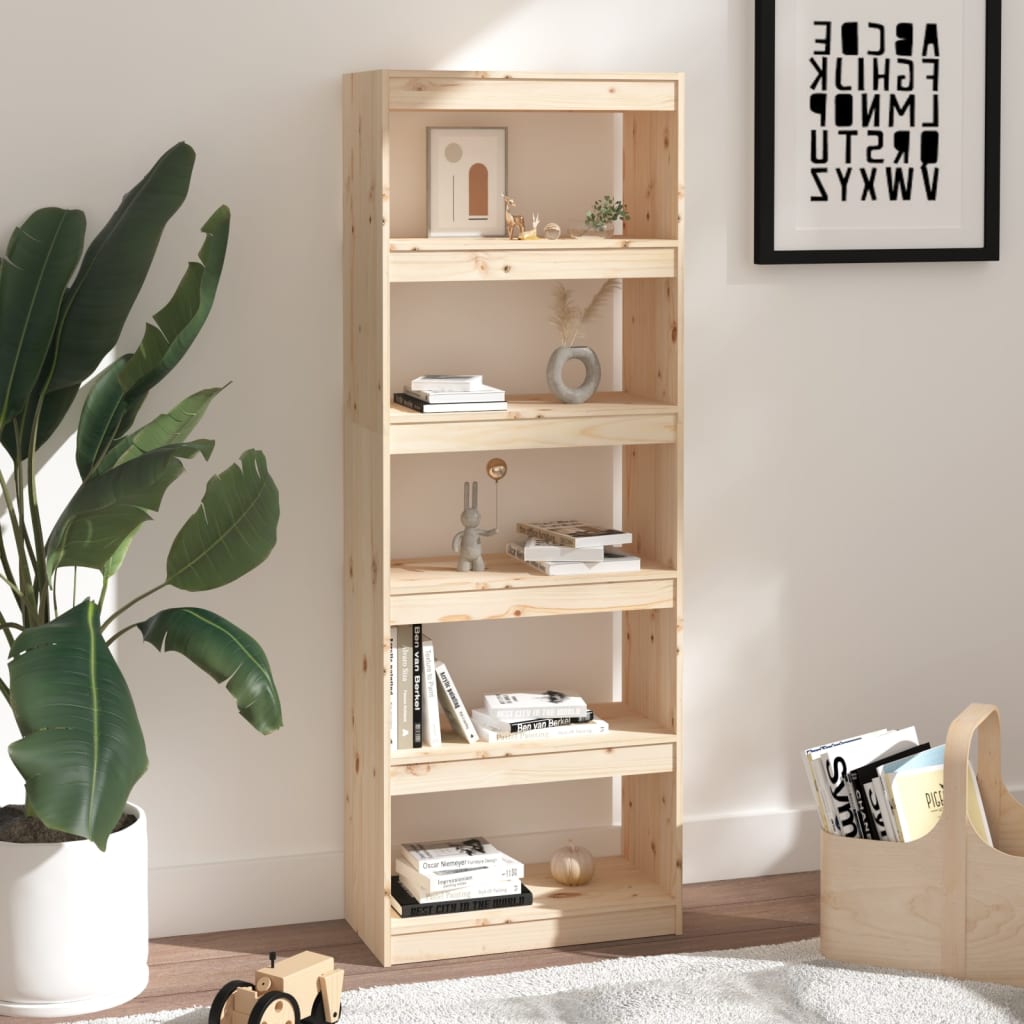 Bookshelf/room divider 60x30x167.5 cm solid pine wood