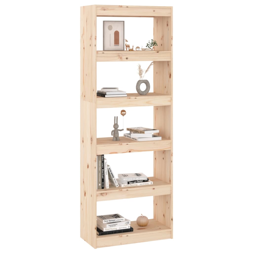 Bookshelf/room divider 60x30x167.5 cm solid pine wood