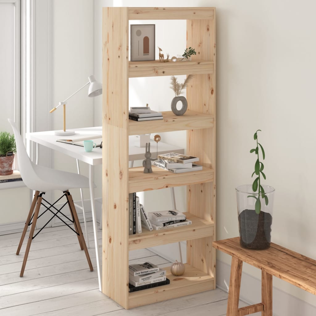 Bookshelf/room divider 60x30x167.5 cm solid pine wood