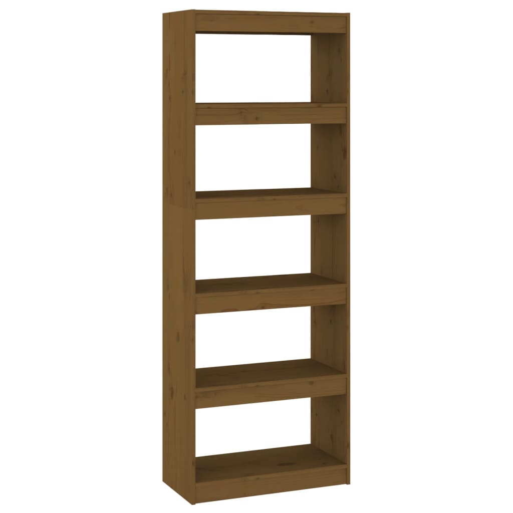 Bookshelf/Room Divider Honey Brown 60x30x167.5 cm Pinewood