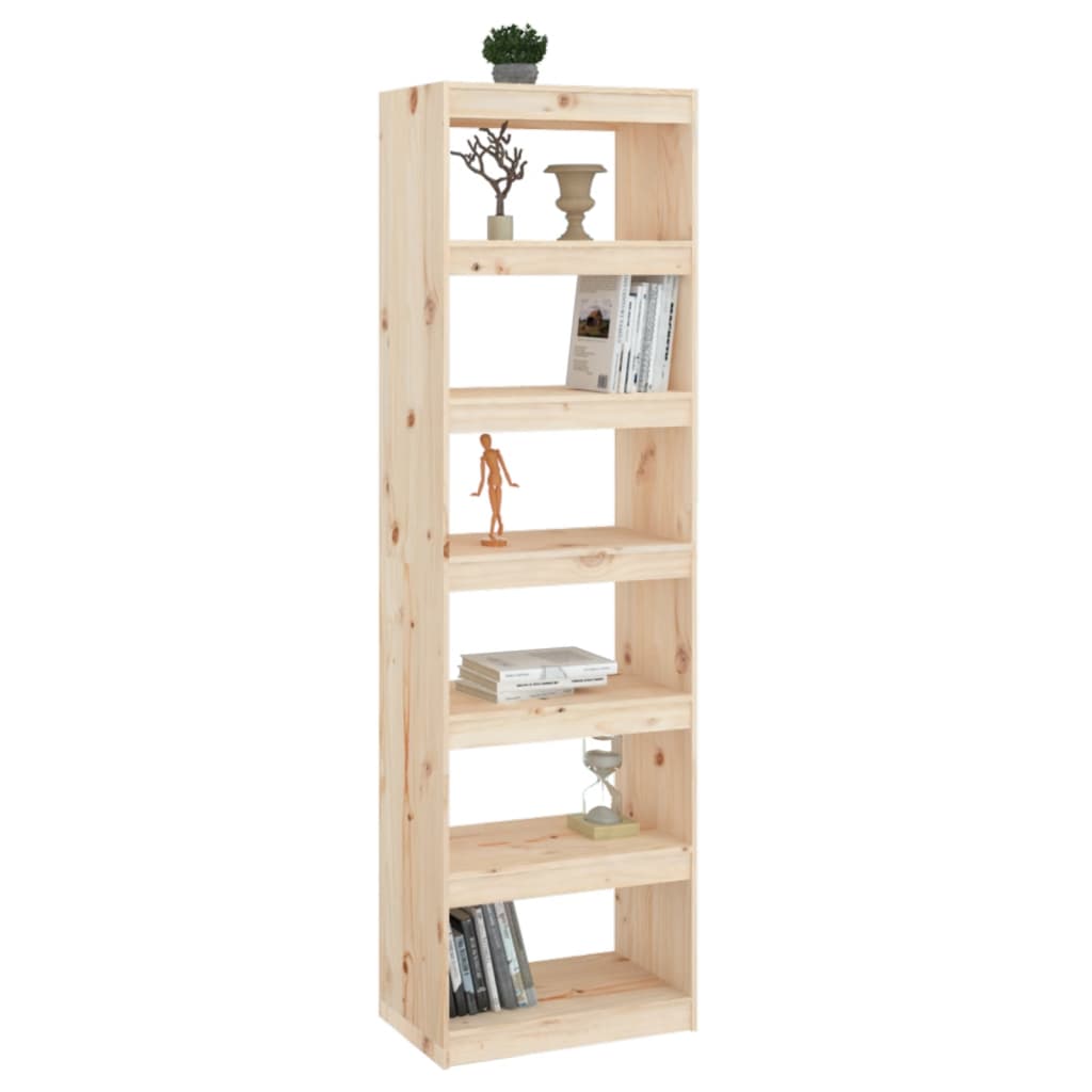 Bookshelf/room divider 60x30x199.5 cm solid pine wood