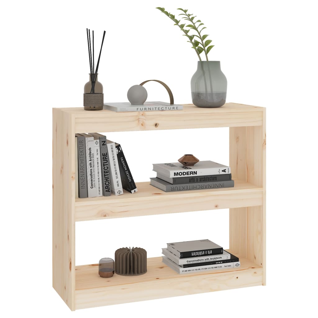 Bookshelf/room divider 80x30x71.5 cm solid pine wood