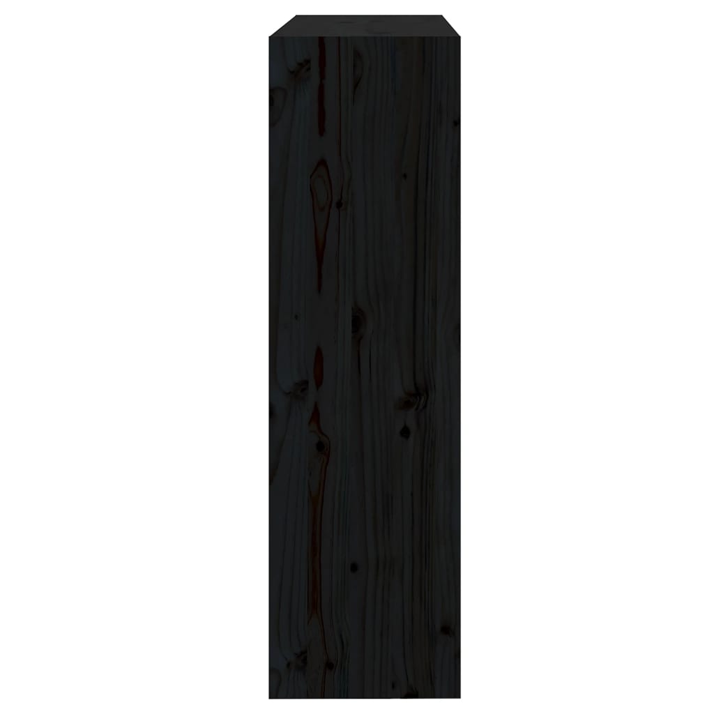 Bookshelf/Room Divider Black 80x30x103.5 cm Solid Pine