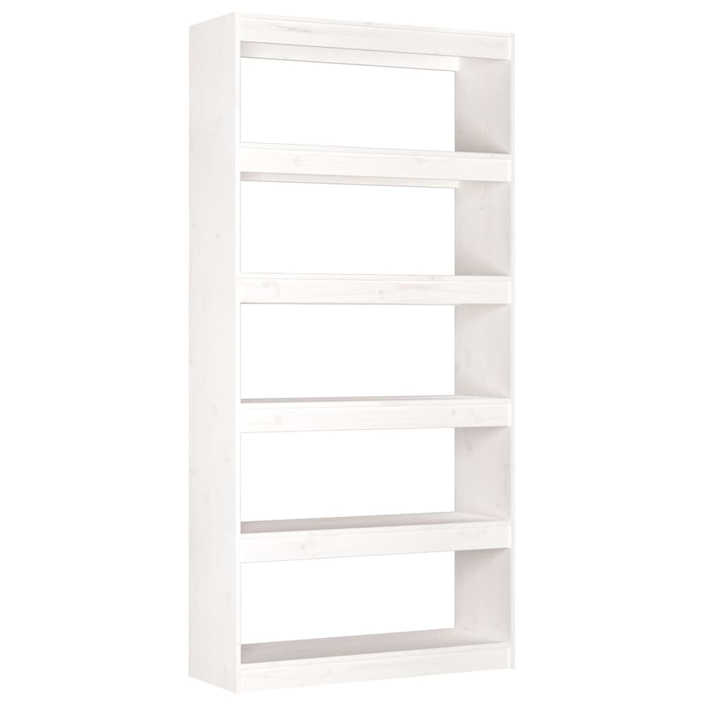 Bookcase/Room Divider White 80x30x167.4 cm Solid Pine