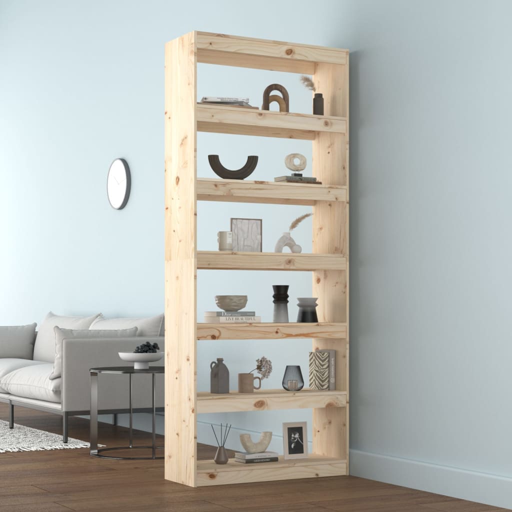 Bookshelf/Room Divider 80x30x199.5 cm Solid Pine