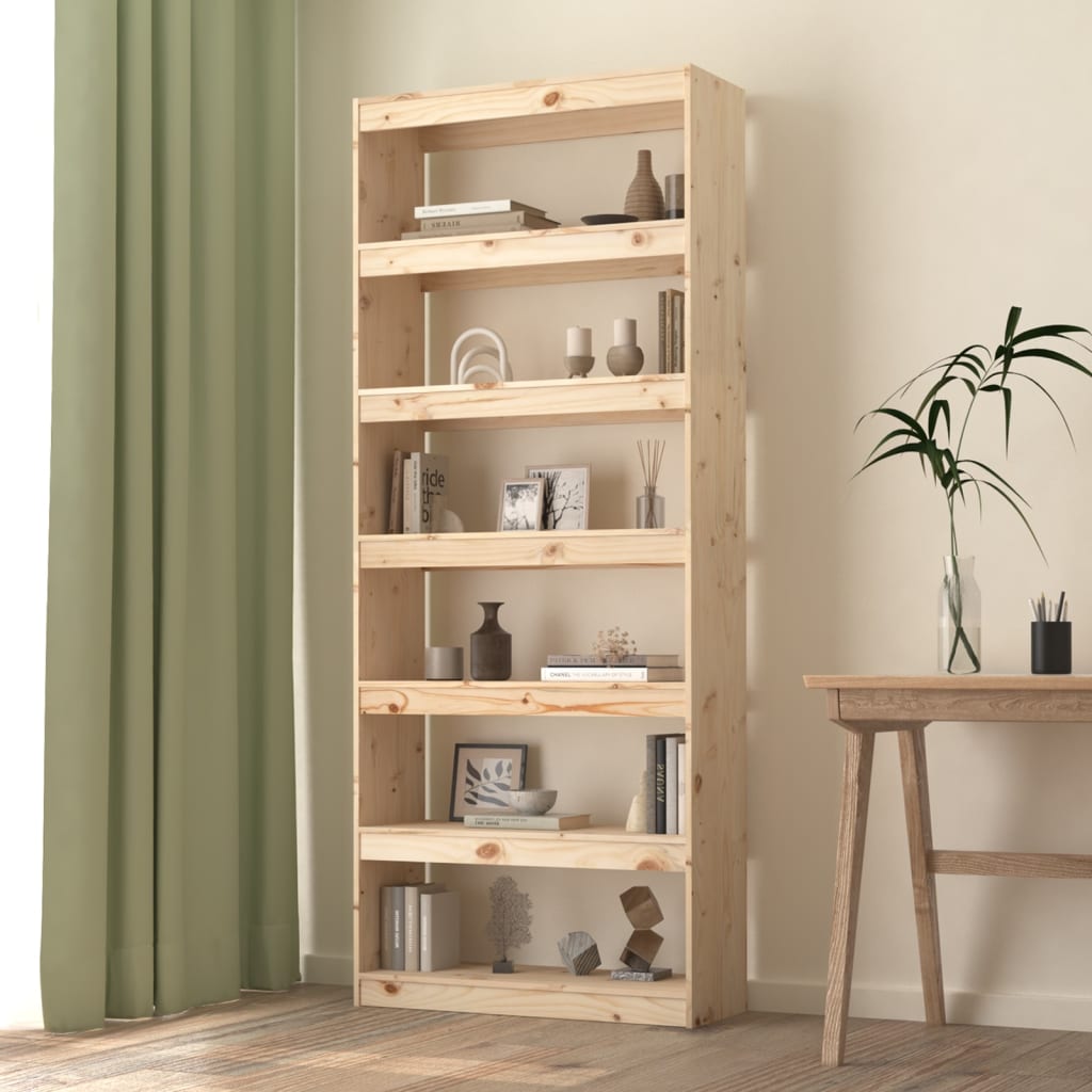 Bookshelf/Room Divider 80x30x199.5 cm Solid Pine