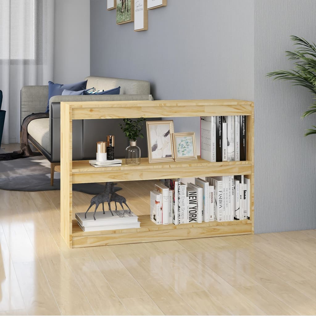 Bookcase Room Divider 100x30x71.5 cm Solid Pine