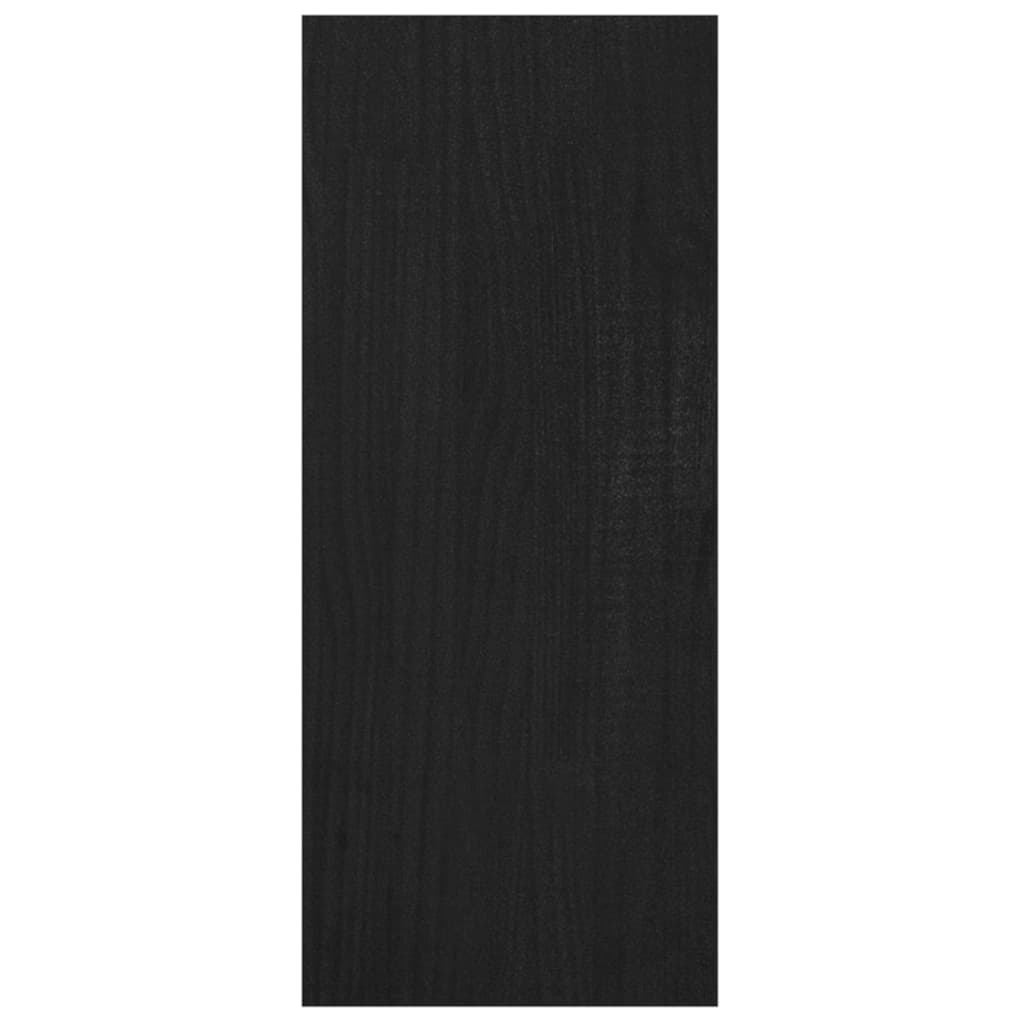 Bookcase Room Divider Black 100x30x71.5 cm Solid Pine