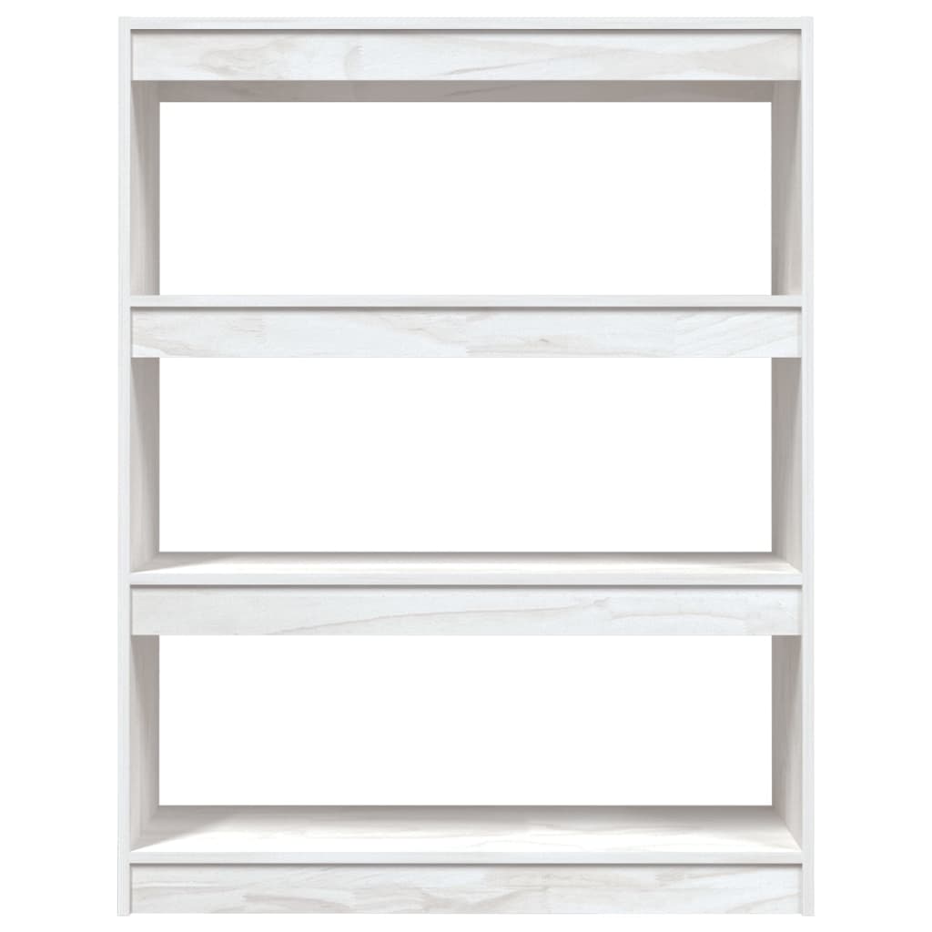 Bookshelf/Room Divider White 100x30x103 cm Solid Pine Wood