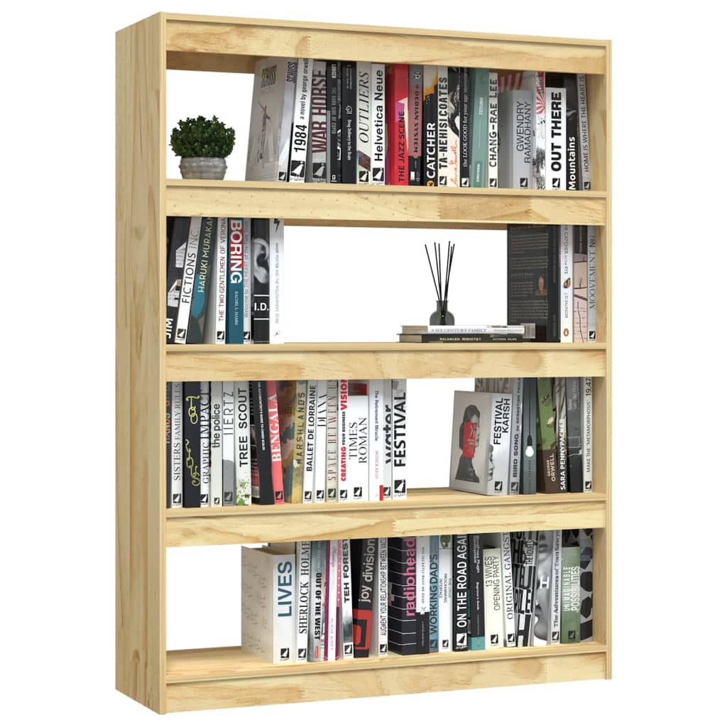 Bookshelf/Room Divider 100x30x135.5 cm Solid Pine Wood