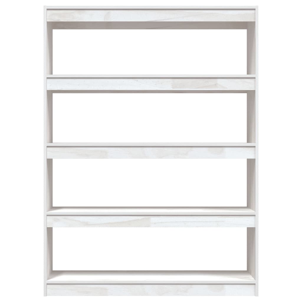 Bookshelf/Room Divider White 100x30x135.5 cm Solid Pine Wood