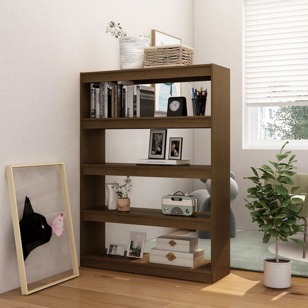 Bookshelf/room divider 100x30x135.5 cm solid pine