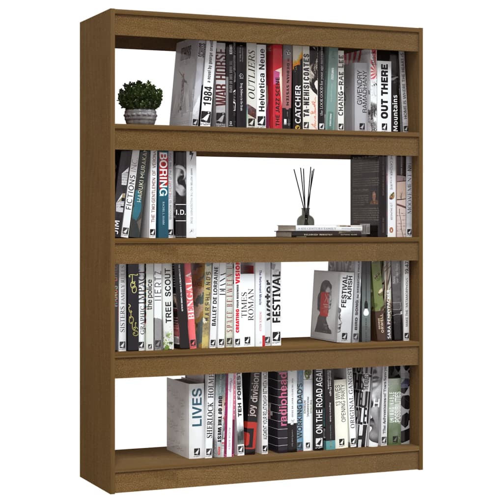 Bookshelf/room divider 100x30x135.5 cm solid pine