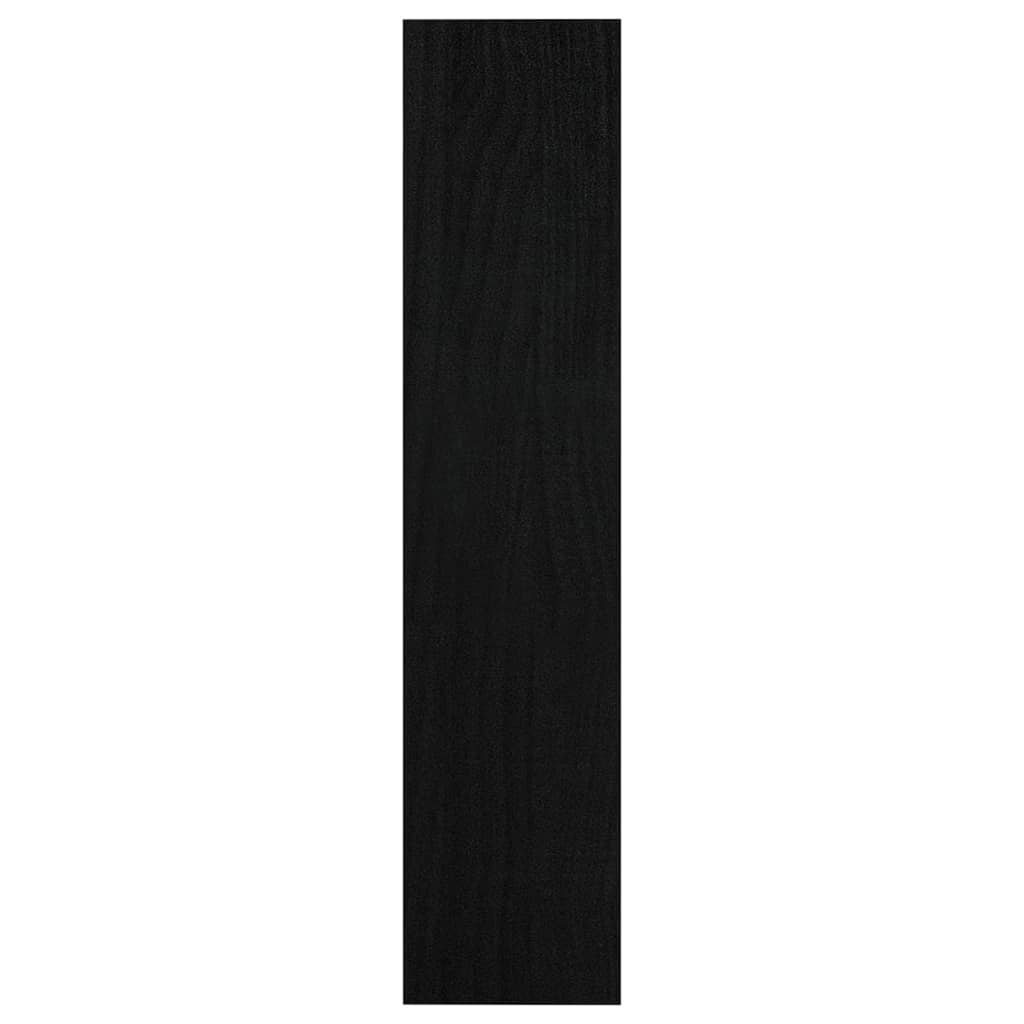 Bookshelf/Room Divider Black 100x30x135.5cm Solid Pine Wood