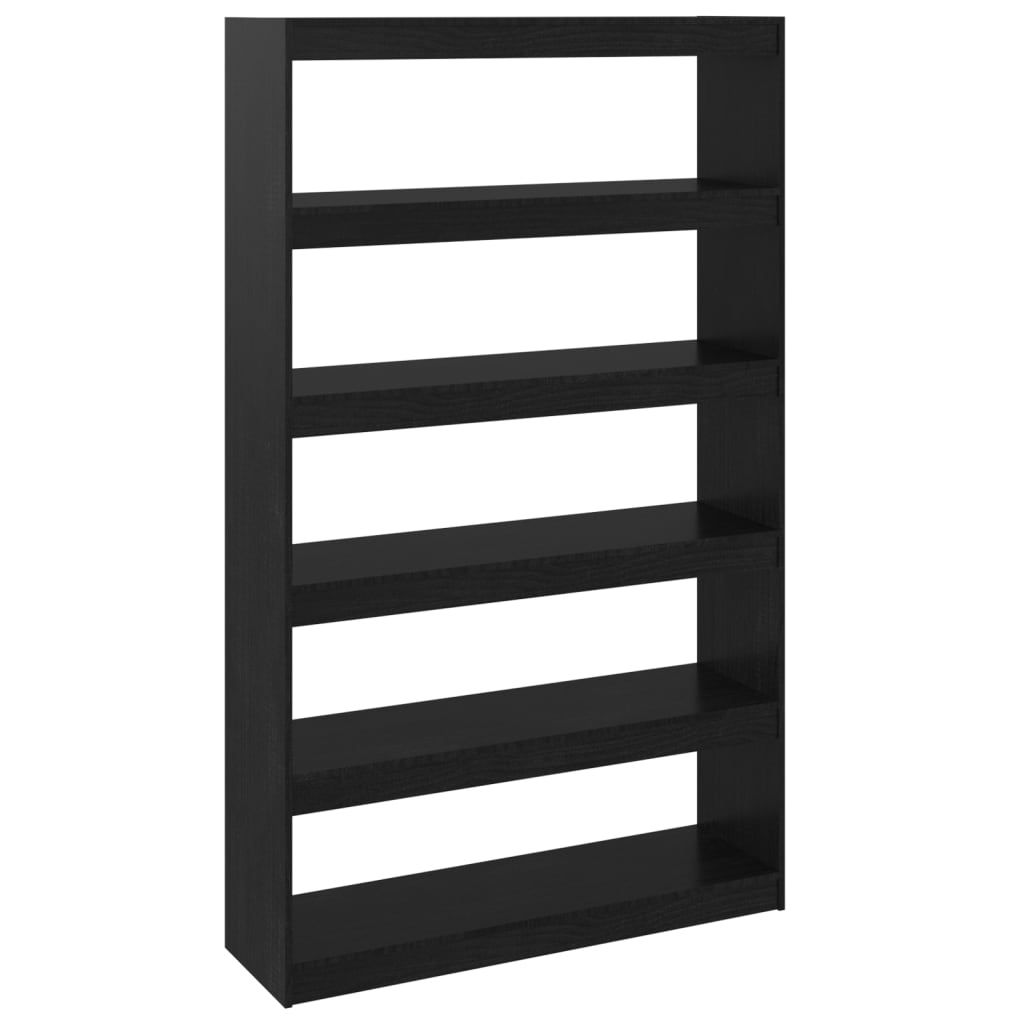 Bookshelf/Room Divider Black 100x30x167.5cm Solid Pine