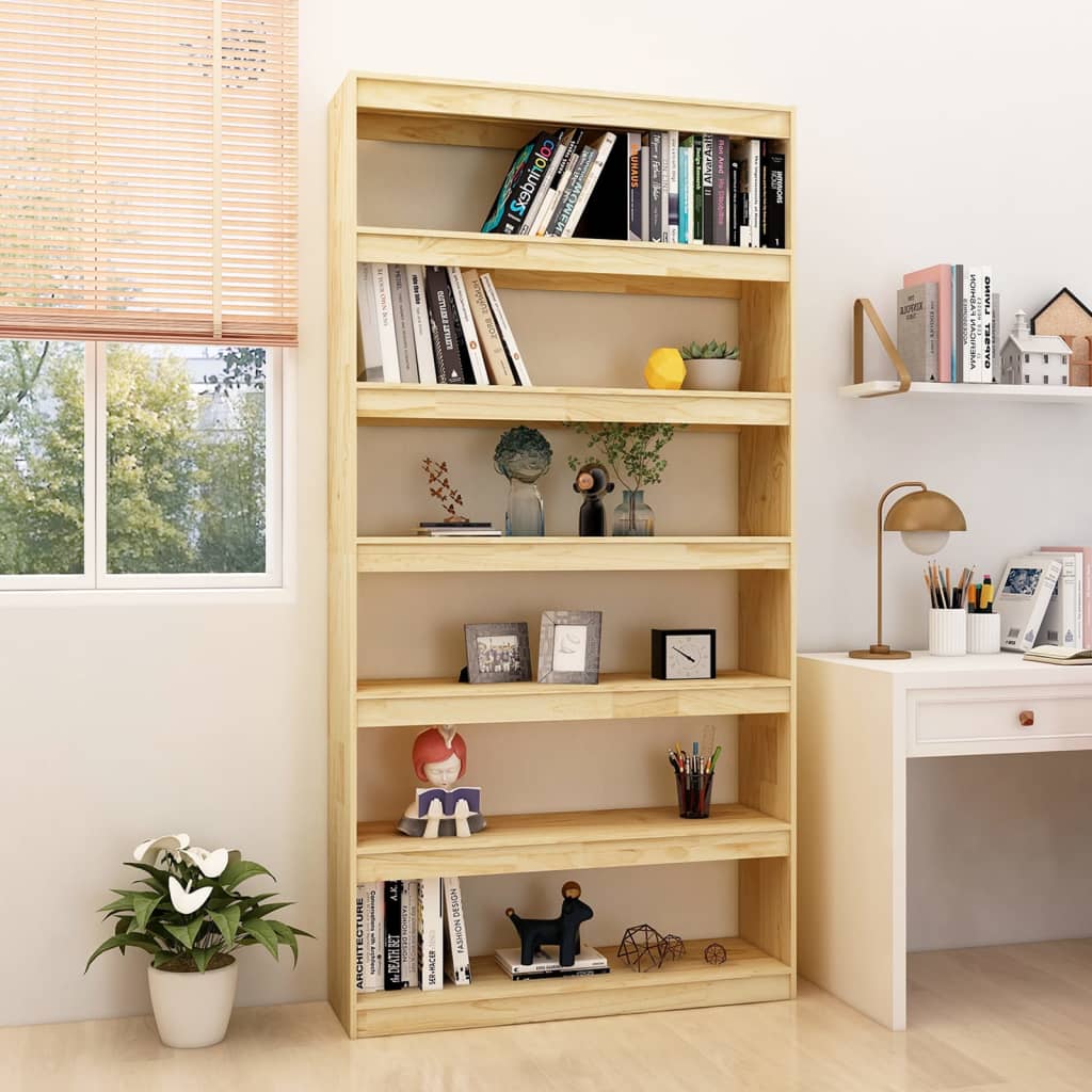 Bookshelf/Room Divider 100x30x200 cm Solid Pine Wood