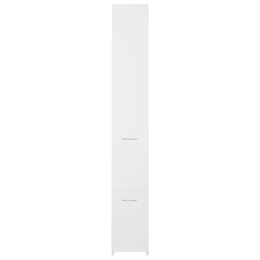 Bathroom Cabinet White 25x26.5x170 cm Wood Material