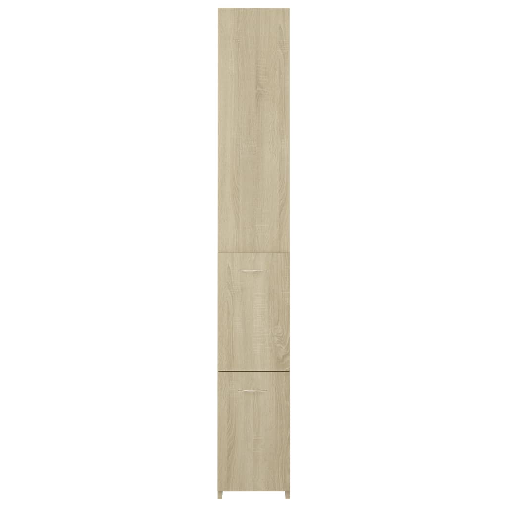 Bathroom Cabinet Sonoma Oak 25x26.5x170 cm Wood Material