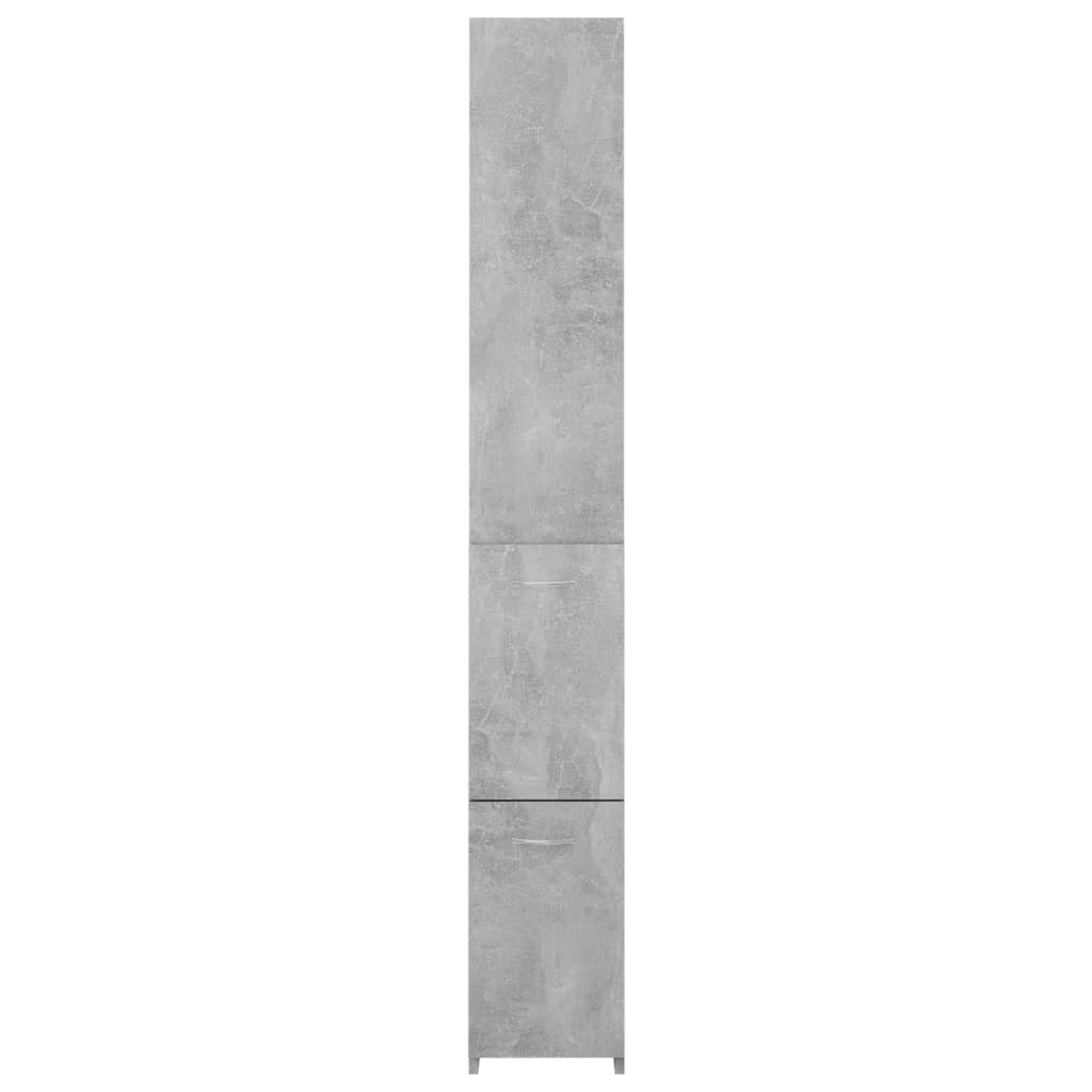 Bathroom Cabinet Concrete Grey 25x26.5x170 cm Wood Material