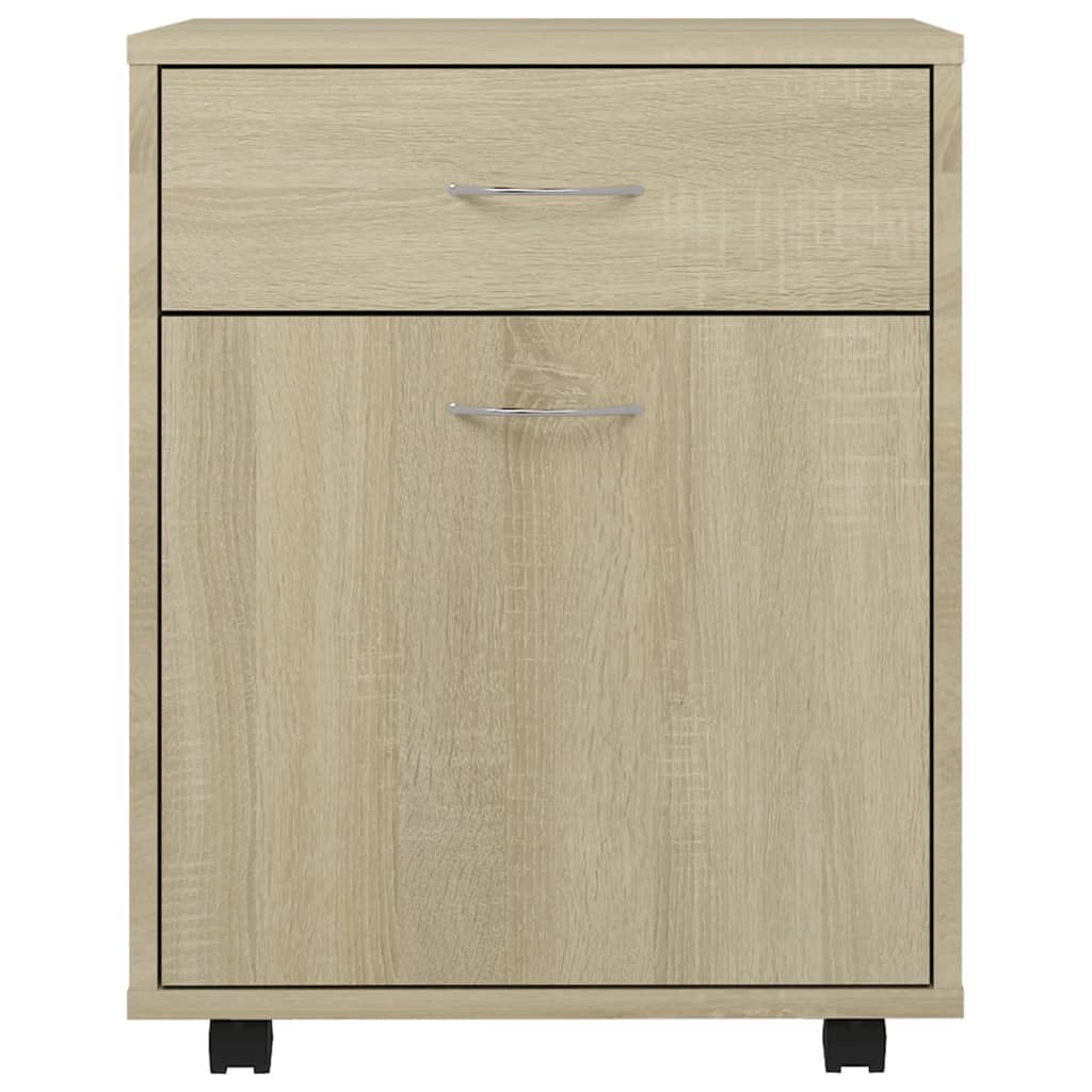 Rolling Cabinet Sonoma Oak 45x38x54 cm Wood Material