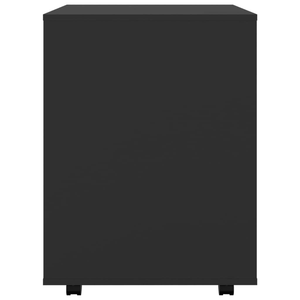 Rollschrank Schwarz 60x53x72 cm Holzwerkstoff