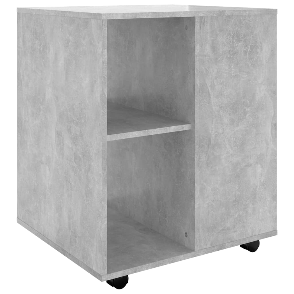 Rolling Cabinet Concrete Grey 60x53x72 cm Wood Material