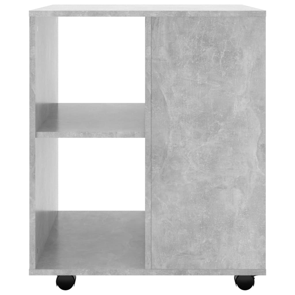 Rolling Cabinet Concrete Grey 60x53x72 cm Wood Material