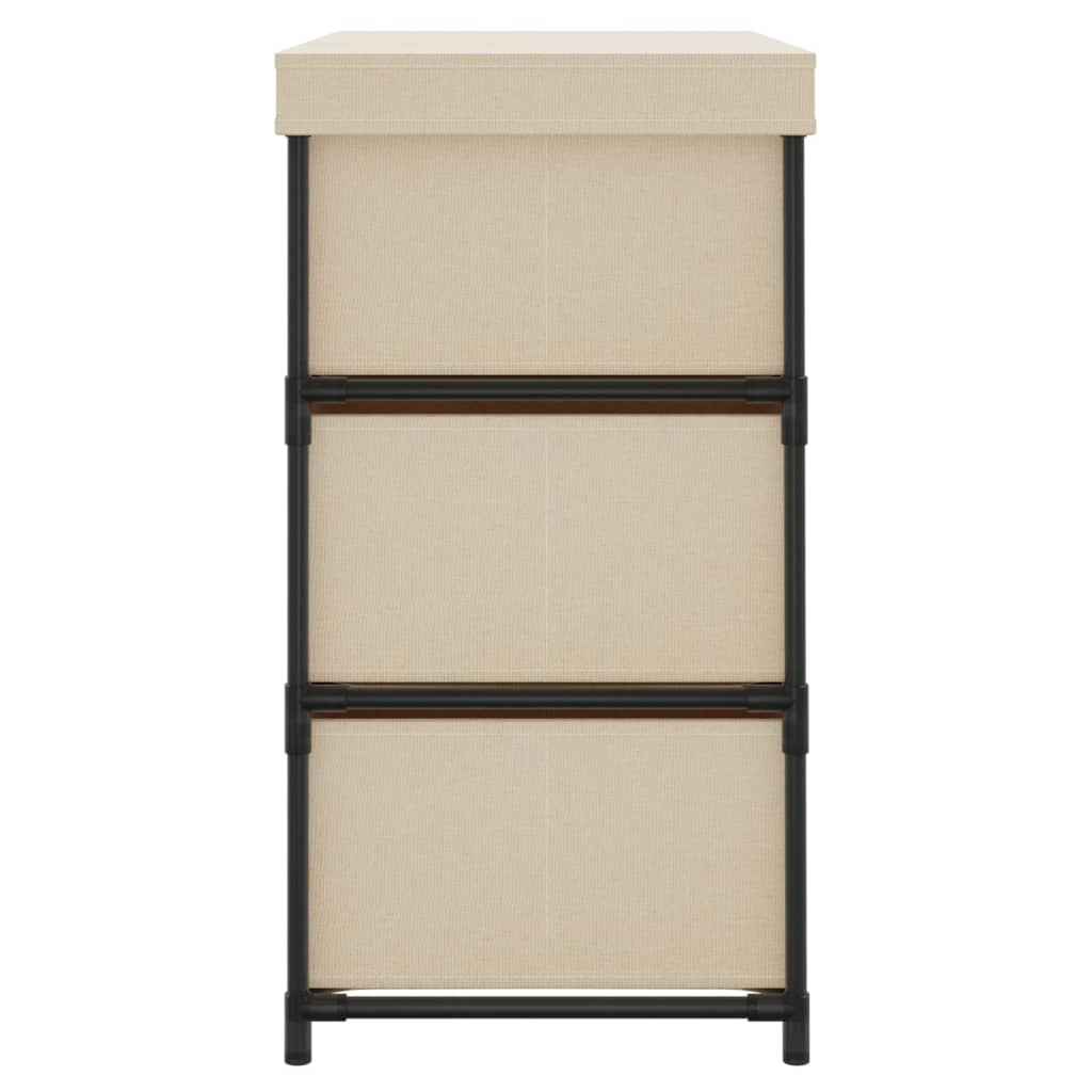 Lagerschrank mit 6 Schubladen 55×29×55 cm Creme Stahl