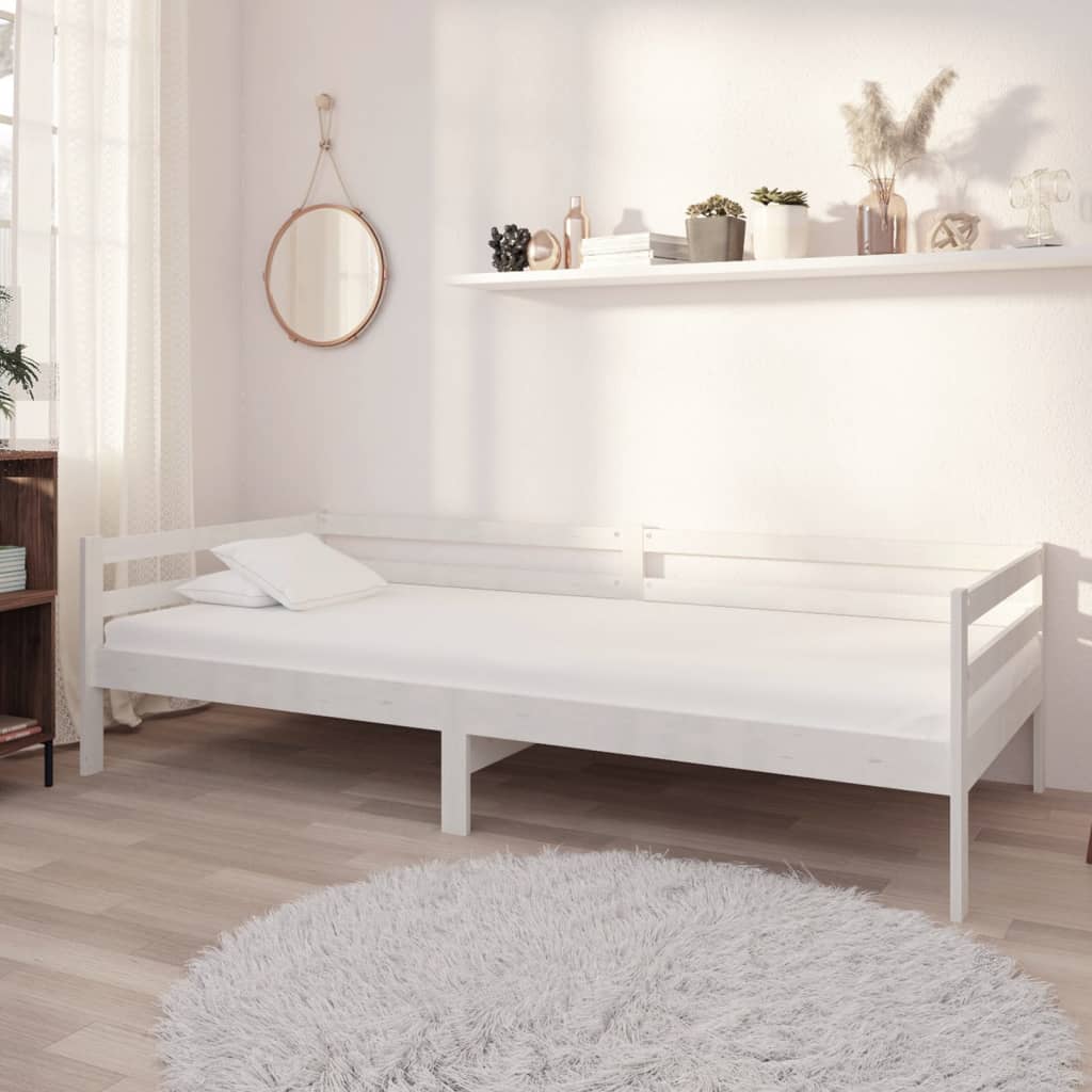 Daybed White Solid Pine 90x200 cm