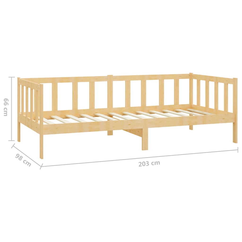 Daybed solid pine wood 90x200 cm