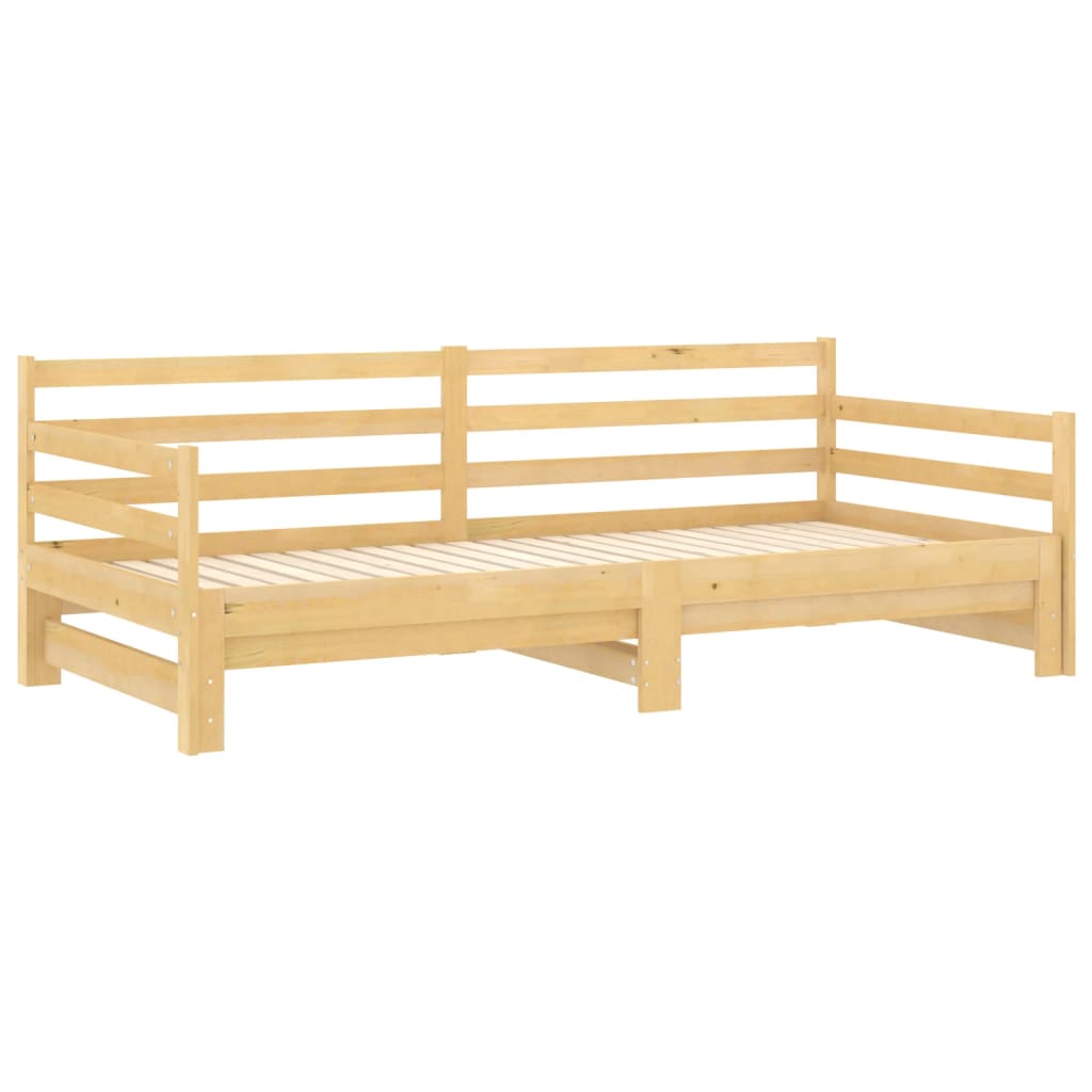 Daybed extendable solid pine wood 2x(90x200) cm