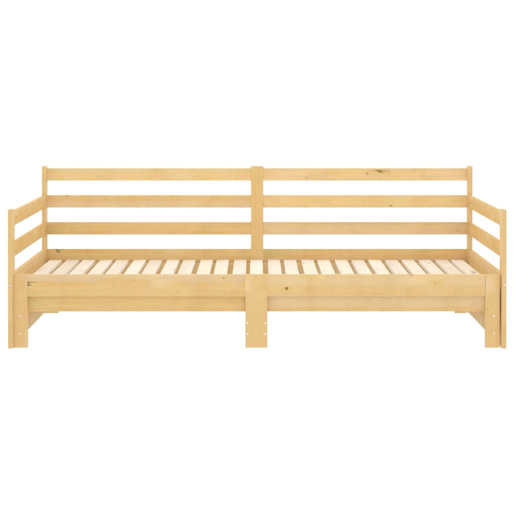 Daybed extendable solid pine wood 2x(90x200) cm