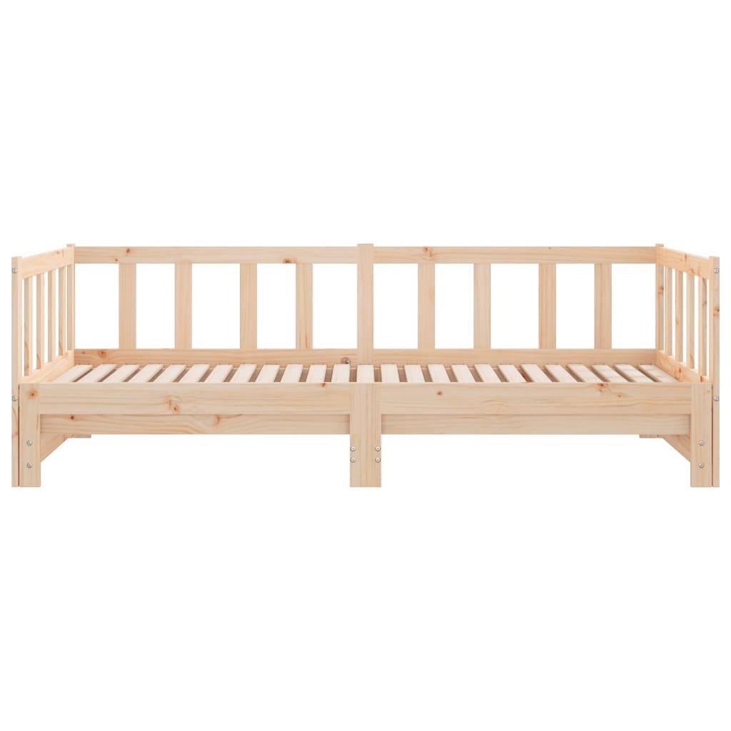 Daybed extendable solid pine wood 2x(90x200) cm