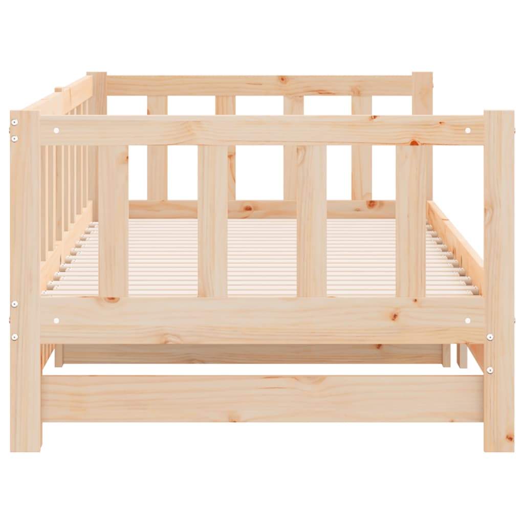 Daybed extendable solid pine wood 2x(90x200) cm