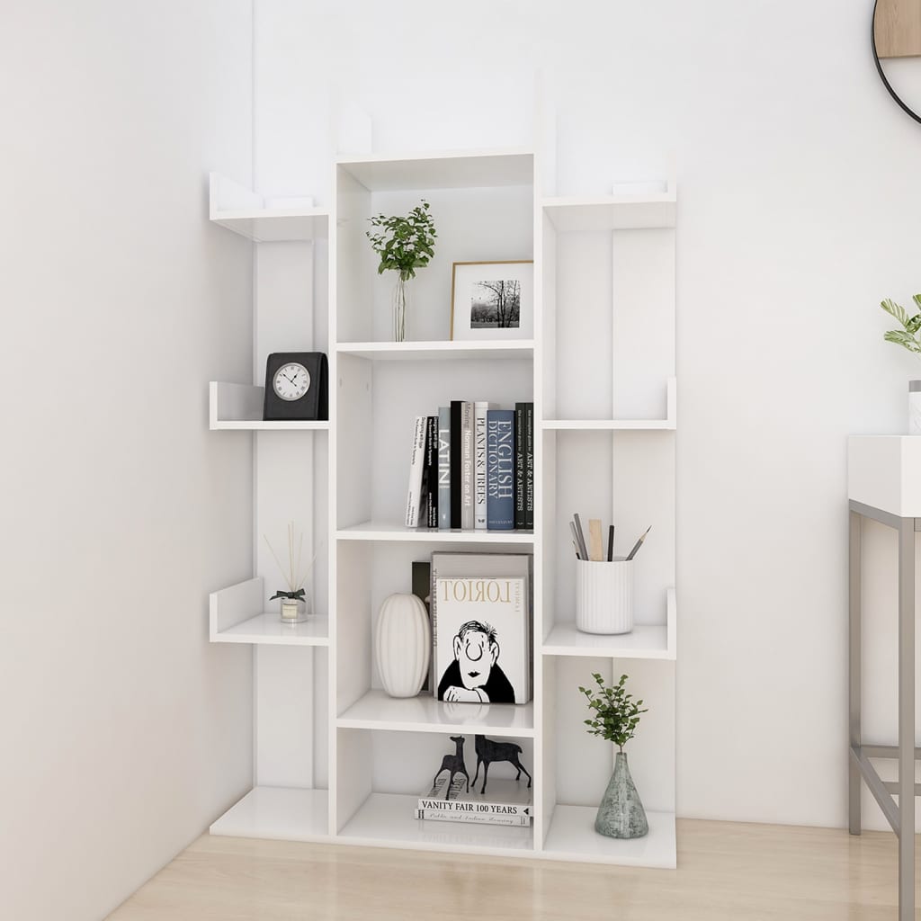 Bookshelf White 86x25.5x140 cm Wood Material