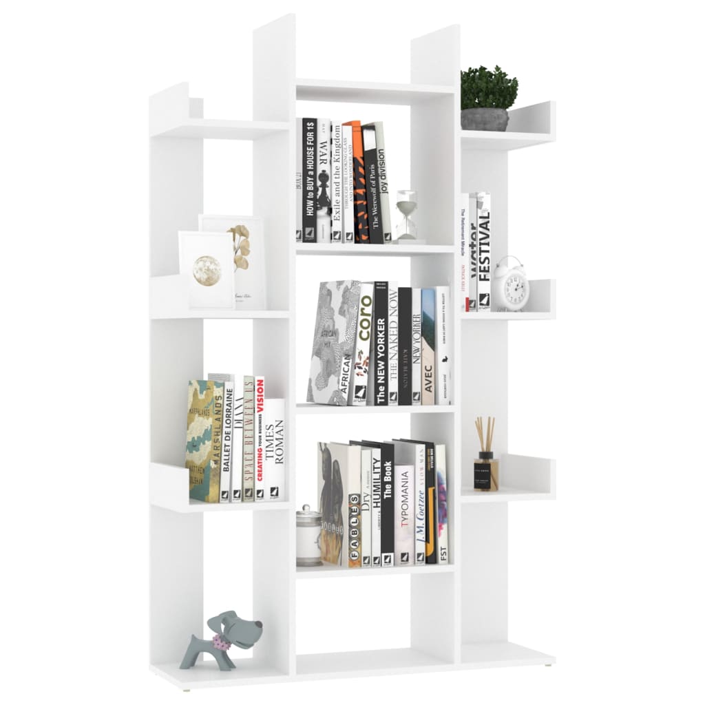 Bookshelf White 86x25.5x140 cm Wood Material