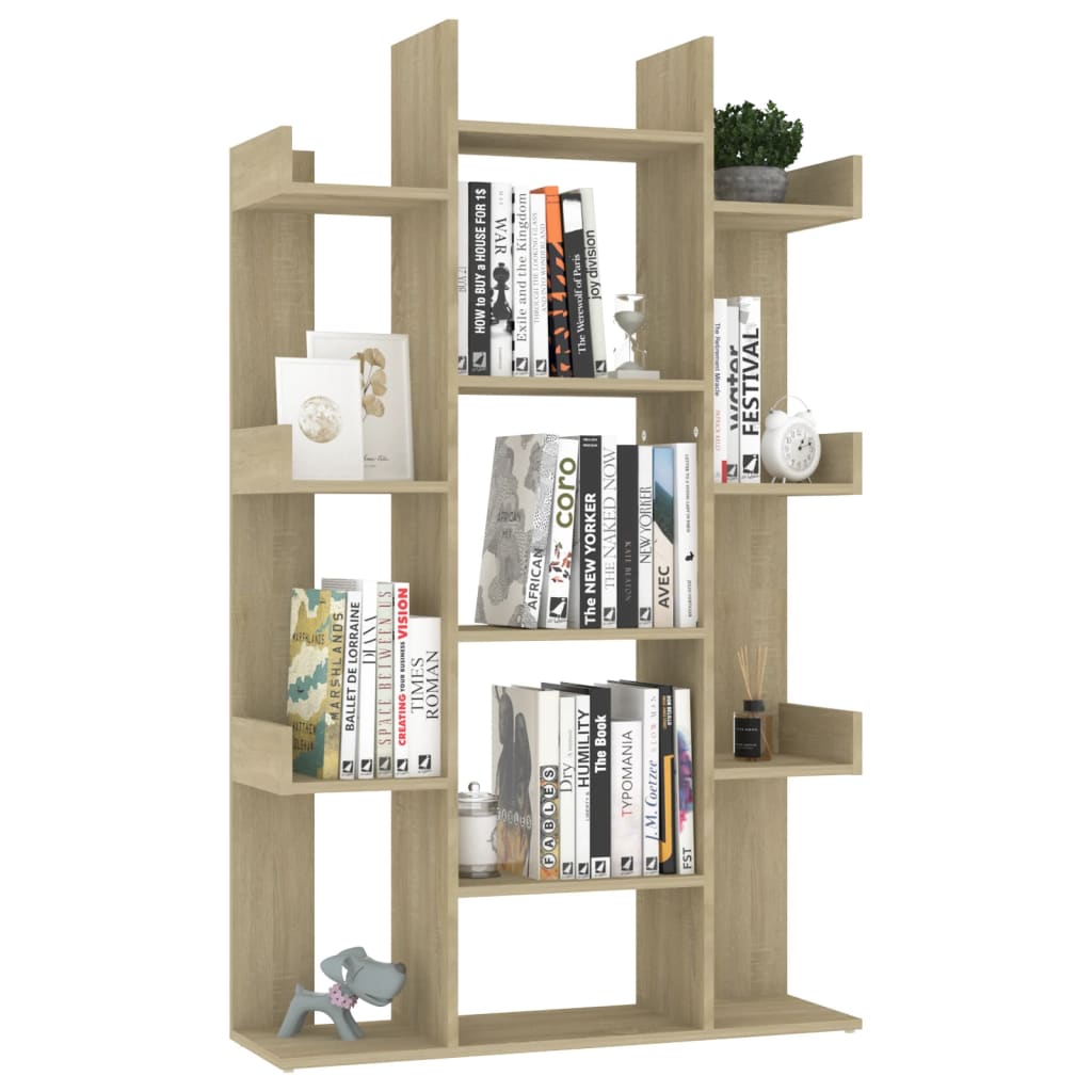 Bücherregal Sonoma-Eiche 86x25,5x140 cm Holzwerkstoff