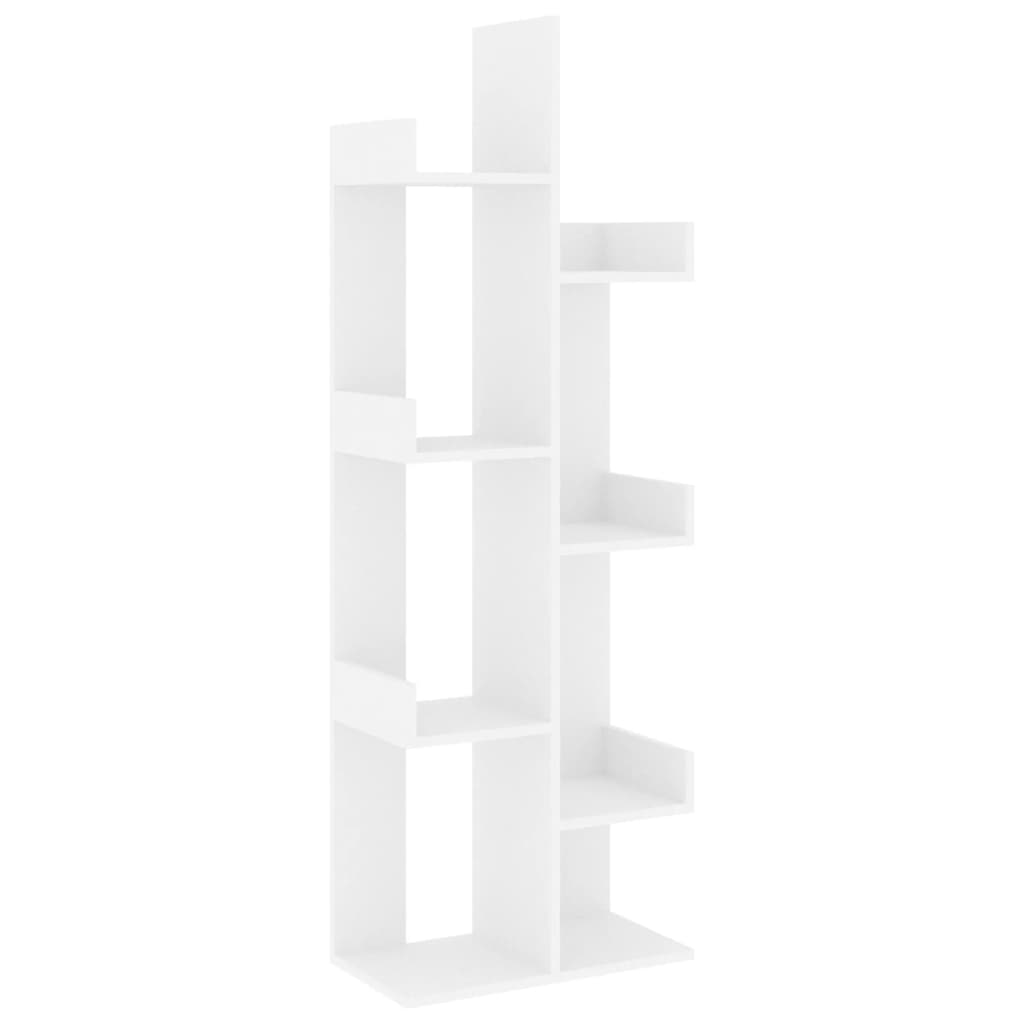 Bookshelf White 48x25.5x140 cm Wood Material