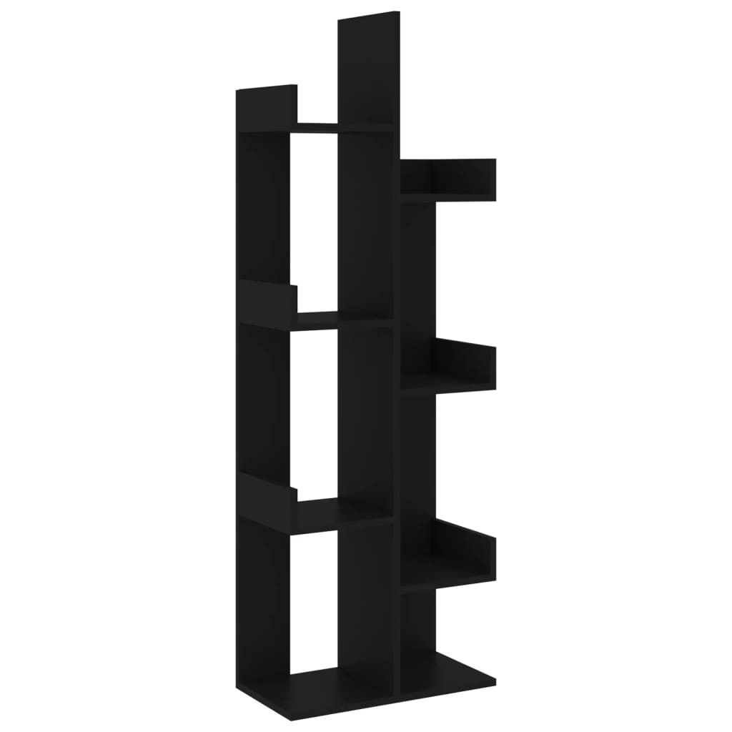 Bookshelf Black 48x25.5x140 cm Wood Material