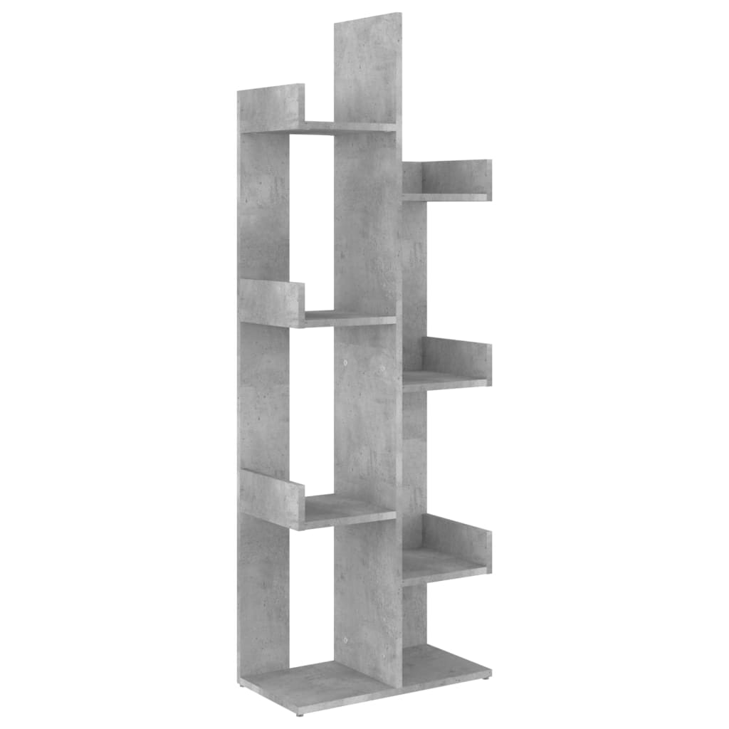 Bookshelf Concrete Grey 48x25.5x140 cm Wood Material