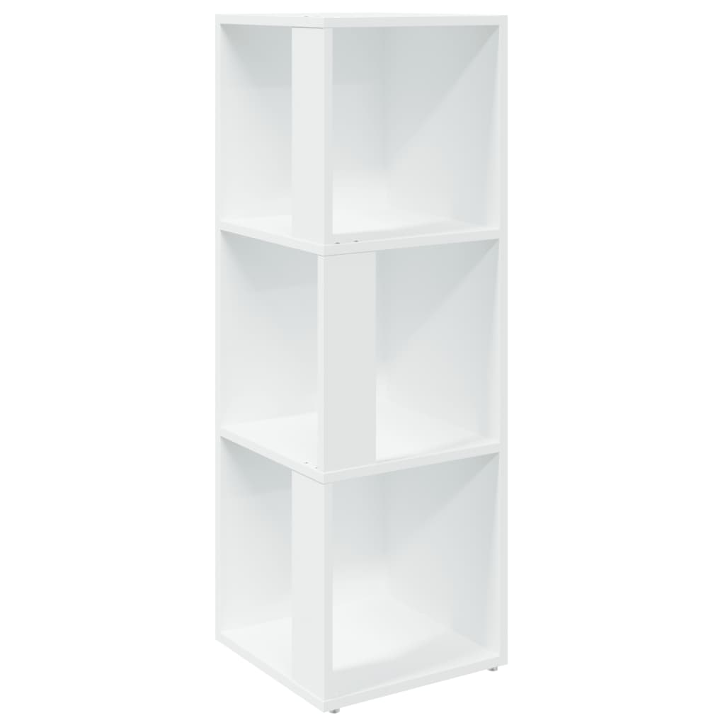 Corner Shelf White 33x33x100 cm Wood Material